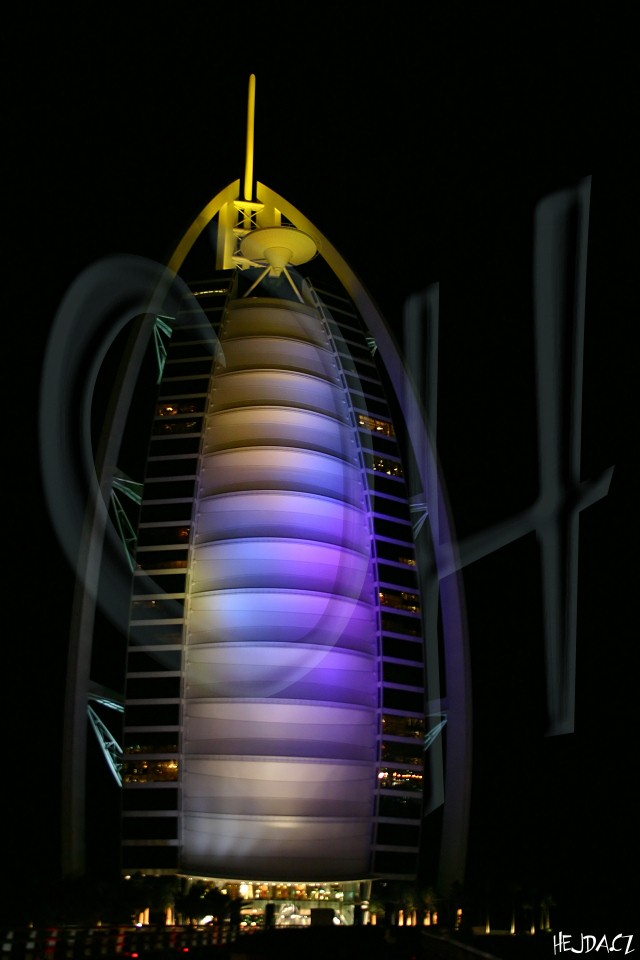 Burj Al Arab večer